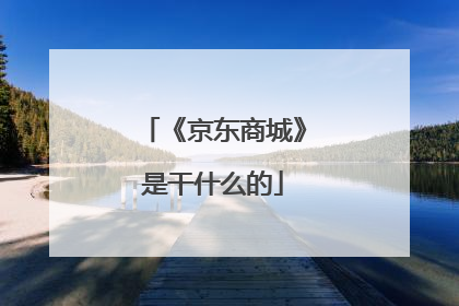《京东商城》是干什么的