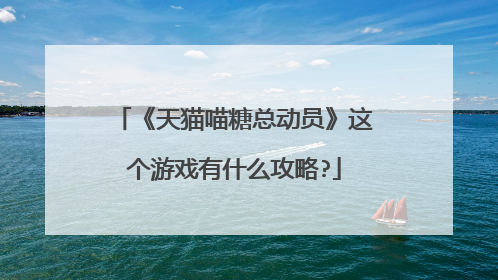 《天猫喵糖总动员》这个游戏有什么攻略?