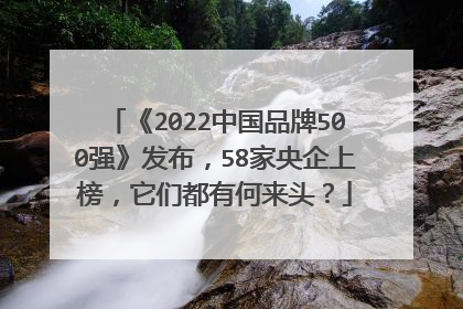 《2022中国品牌500强》发布,58家央企上榜,它们都有何来头?