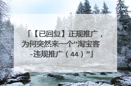 【已回复】正规推广,为何突然来一个“淘宝客-违规推广(44)”