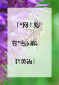 “网上购物”名词解释英语