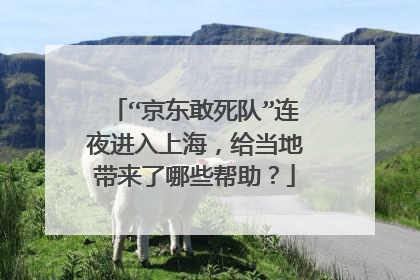 “京东敢死队”连夜进入上海,给当地带来了哪些帮助?