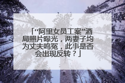 “阿里女员工案”酒局照片曝光,两妻子均为丈夫鸣冤,此事是否会出现反转?