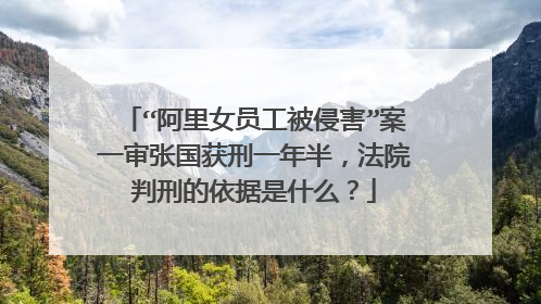 “阿里女员工被侵害”案一审张国获刑一年半,法院判刑的依据是什么?