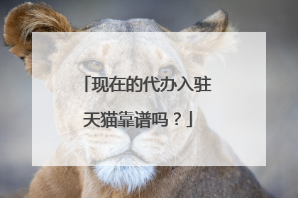 现在的代办入驻天猫靠谱吗?