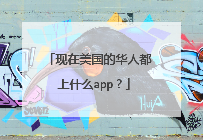 现在美国的华人都上什么app?