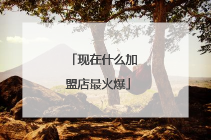 现在什么加盟店最火爆