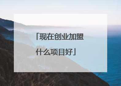 现在创业加盟什么项目好