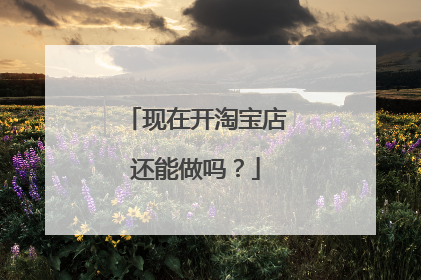 现在开淘宝店还能做吗?