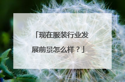 现在服装行业发展前景怎么样？