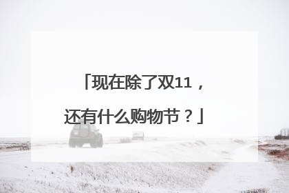 现在除了双11,还有什么购物节?