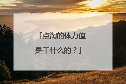 点淘的体力值是干什么的?
