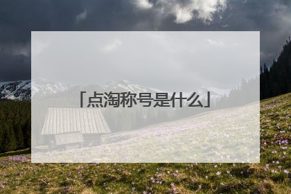 点淘称号是什么