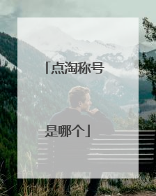 点淘称号是哪个
