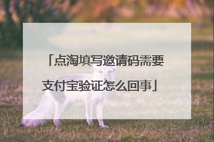 点淘填写邀请码需要支付宝验证怎么回事