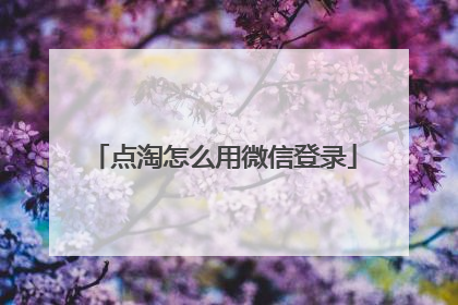 点淘怎么用微信登录