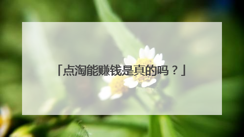 点淘能赚钱是真的吗?