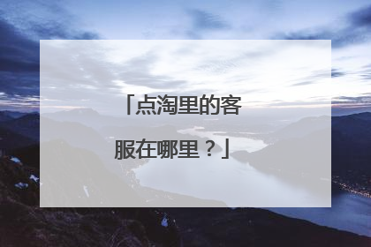 点淘里的客服在哪里?