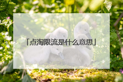 点淘限流是什么意思