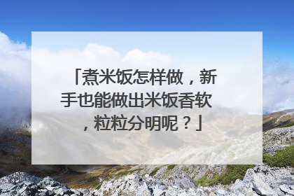 煮米饭怎样做,新手也能做出米饭香软,粒粒分明呢?