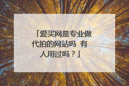爱买网是专业做代拍的网站吗 有人用过吗?
