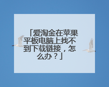 爱淘金在苹果平板电脑上找不到下载链接,怎么办?