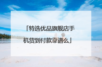特选优品旗舰店手机货到付款靠谱么