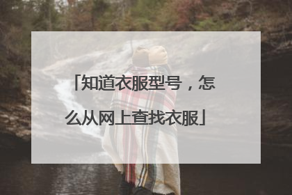 知道衣服型号,怎么从网上查找衣服