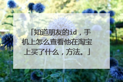 知道朋友的id,手机上怎么查看他在淘宝上买了什么,方法。