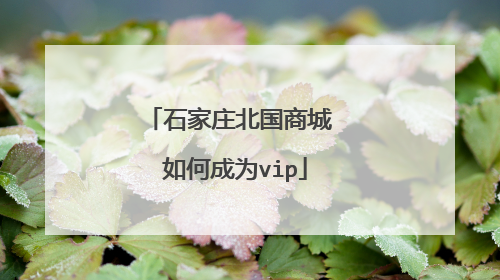 石家庄北国商城 如何成为vip