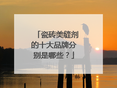 瓷砖美缝剂的十大品牌分别是哪些?