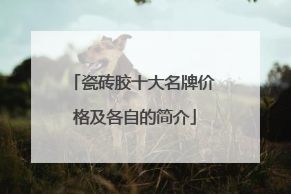 瓷砖胶十大名牌价格及各自的简介