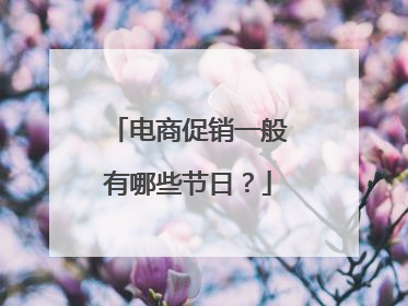 电商促销一般有哪些节日?