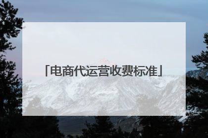 电商代运营收费标准