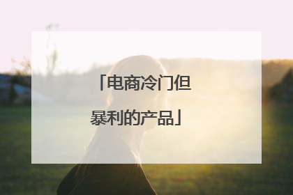 电商冷门但暴利的产品