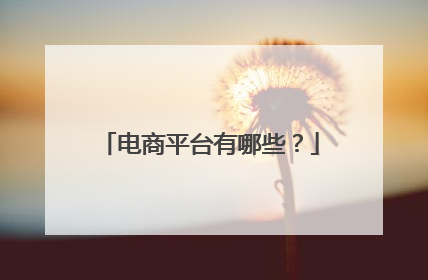 电商平台有哪些？