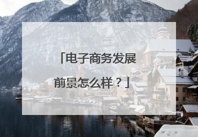 电子商务发展前景怎么样?