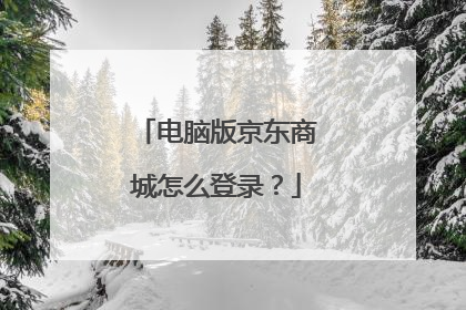电脑版京东商城怎么登录?