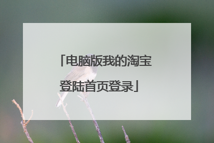 电脑版我的淘宝登陆首页登录