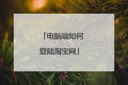电脑端如何登陆淘宝网