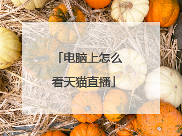 电脑上怎么看天猫直播