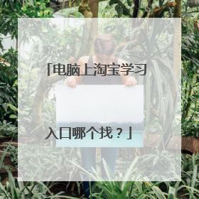 电脑上淘宝学习入口哪个找?