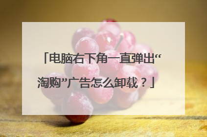 电脑右下角一直弹出“淘购”广告怎么卸载?