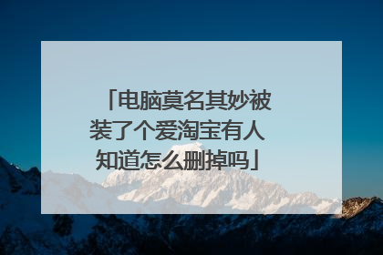 电脑莫名其妙被装了个爱淘宝有人知道怎么删掉吗
