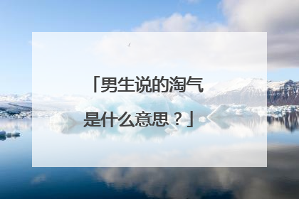 男生说的淘气是什么意思?