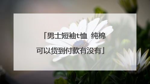 男士短袖t恤 纯棉可以货到付款有没有