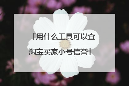 用什么工具可以查淘宝买家小号信誉