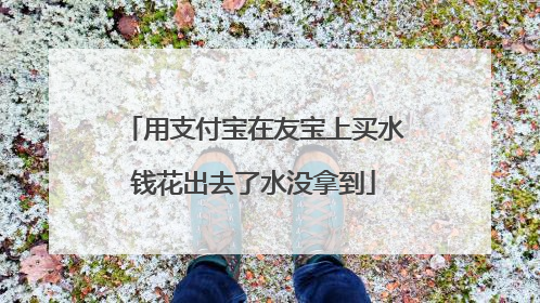 用支付宝在友宝上买水钱花出去了水没拿到