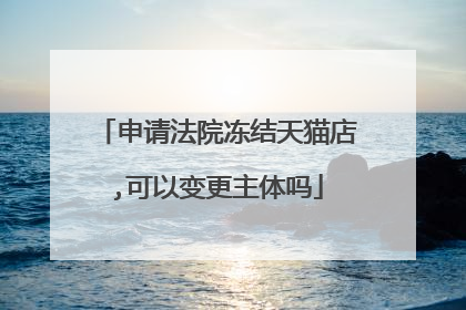 申请法院冻结天猫店,可以变更主体吗