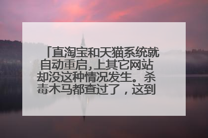 直淘宝和天猫系统就自动重启,上其它网站却没这种情况发生。杀毒木马都查过了,这到底什么问题?怎么办